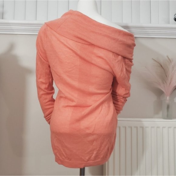 Ellen Tracy Super Soft Extra Fine Merino Wool Off The Shoulder Top - Picture 2 of 5